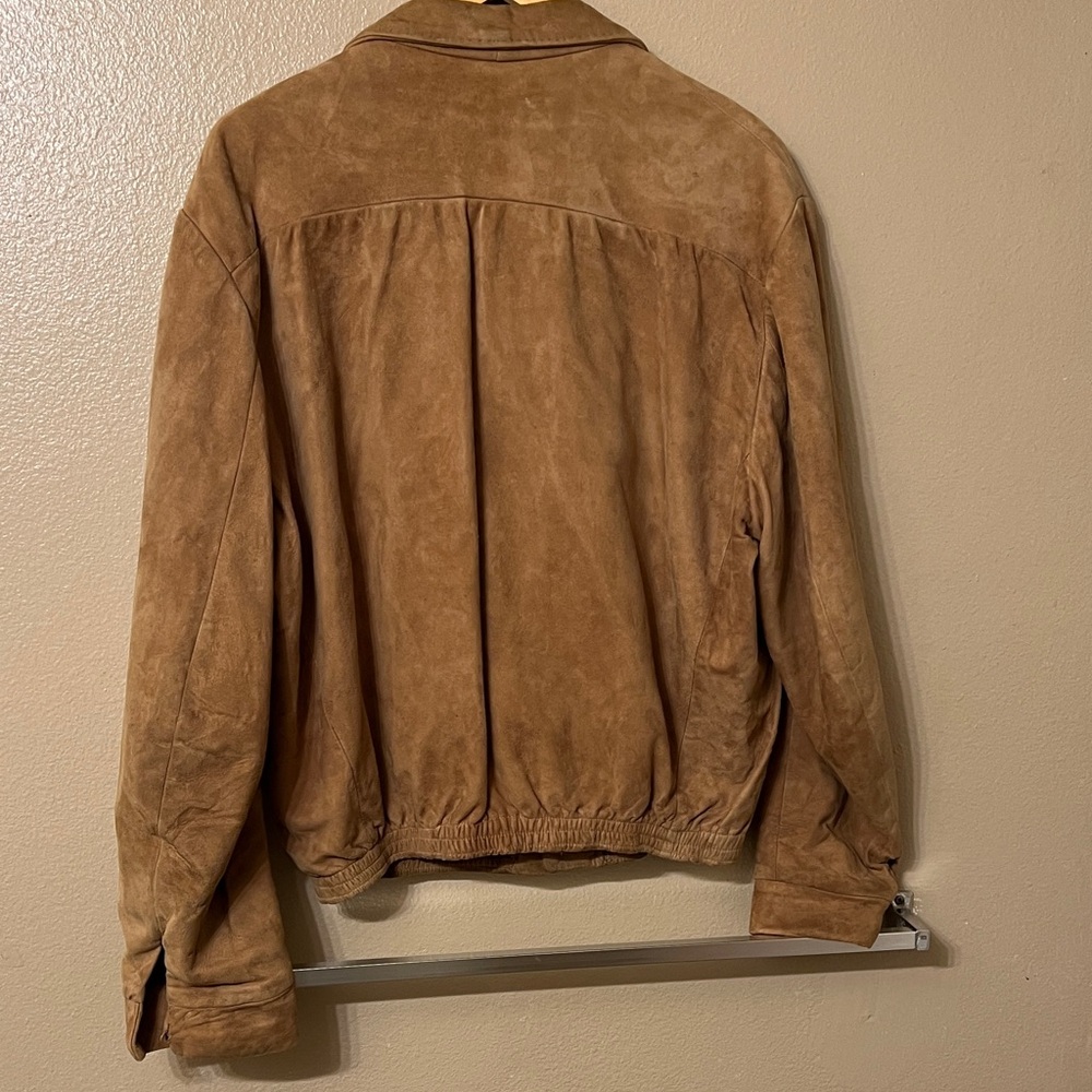 vintage Julius Lewis Men's Suede Bomber Jacket in Brown - Picture 6 of 8